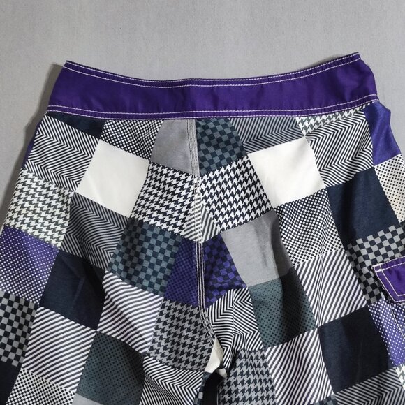 RipZone board shorts men's size 28 purple white grey abstract summer swim wear - Picture 4 of 13
